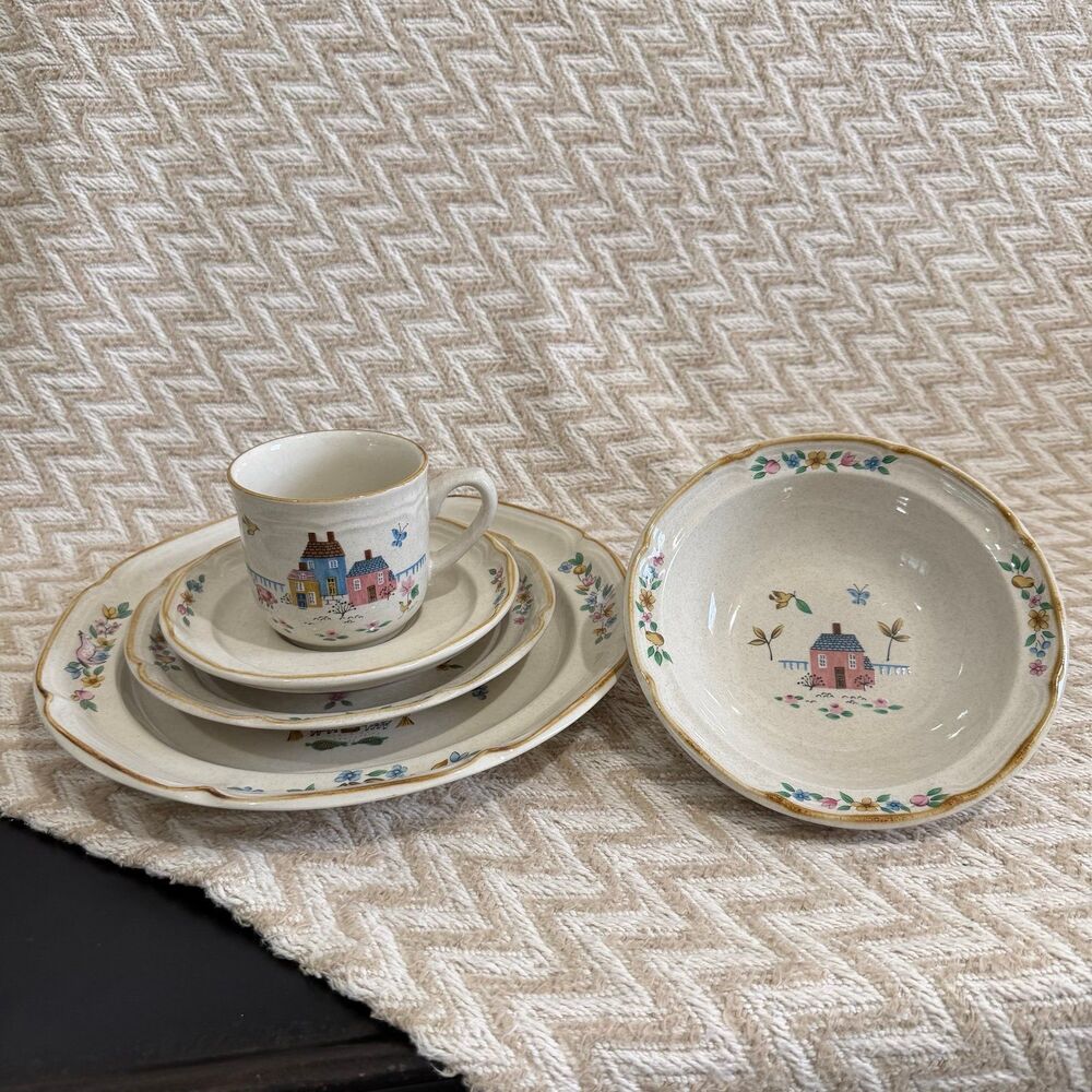 Vintage International China Stoneware HEARTLAND 5 Piece Place Setting